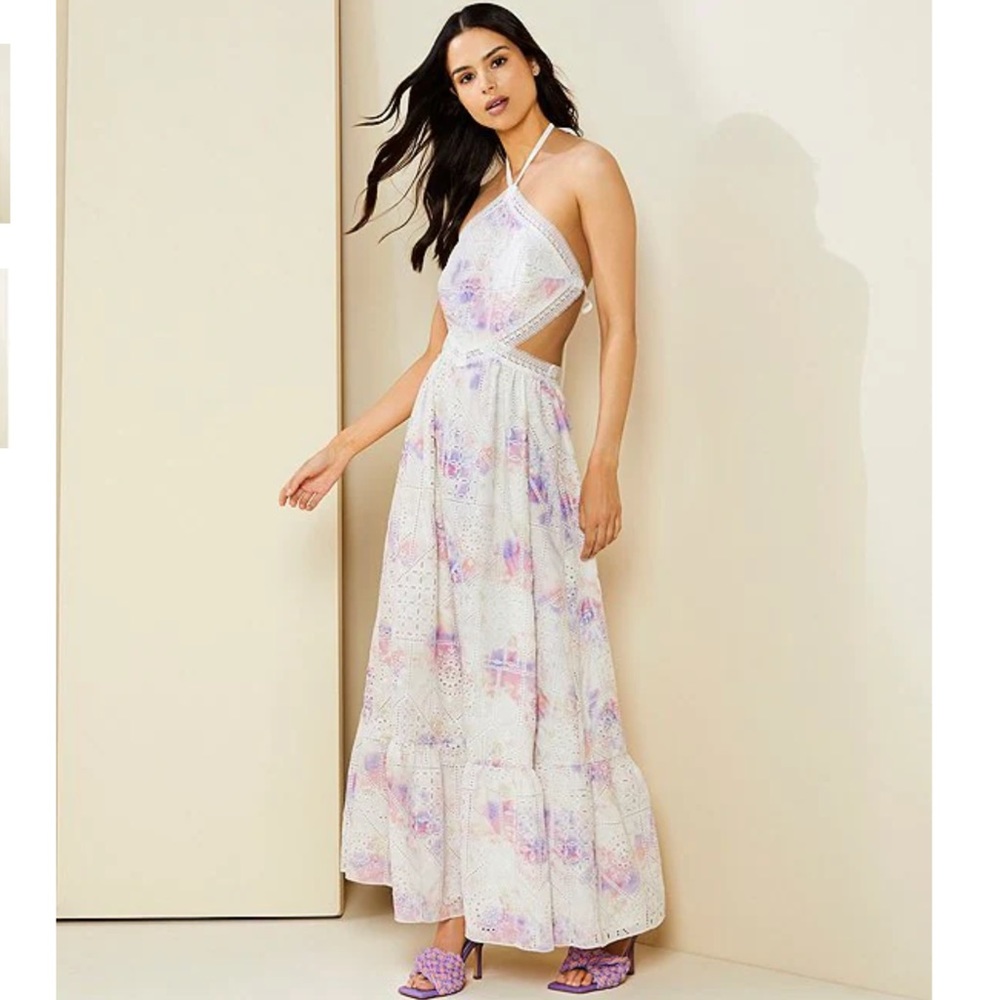 🆕GIANNI BINI DELANEY EMBROIDERED MAXI DRESS (Sz 8)